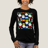 Schwarz-skandinavisches Bauhaus-Muster Mitte des J Tri-Blend Shirt (Vorderseite)