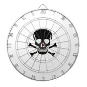 Schwarz-Skull-Weiß-Dartboard Dartscheibe (vorne)