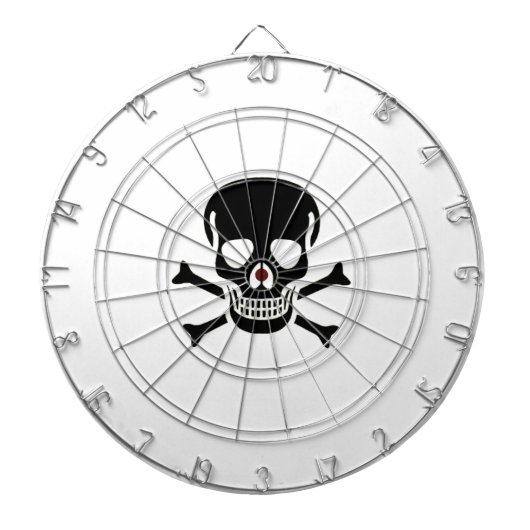 Schwarz-Skull-Weiß-Dartboard Dartscheibe (vorne)