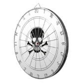 Schwarz-Skull-Weiß-Dartboard Dartscheibe (Vorderseite rechts)