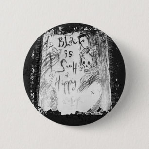 Schwarz so glücklich button