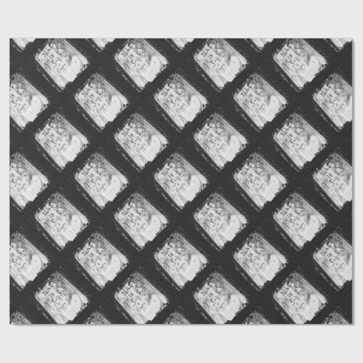 Schwarz so glücklich geschenkpapier (Flach)