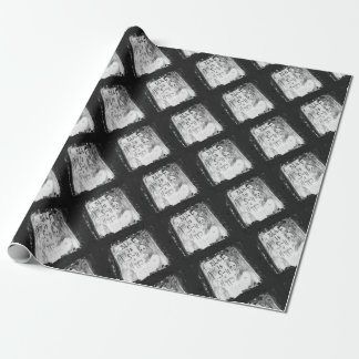 Schwarz so glücklich geschenkpapier