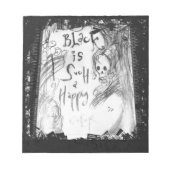 Schwarz so glücklich notizblock (Vorderseite)