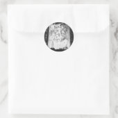 Schwarz so glücklich runder aufkleber (Tasche)