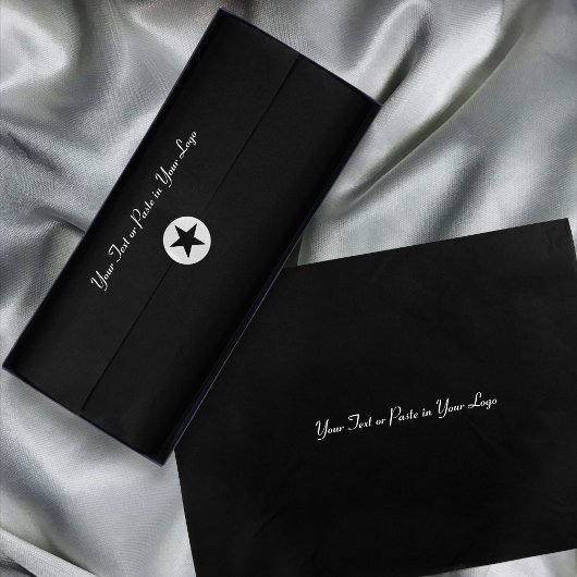 Schwarz - Solid - Kein Muster Seidenpapier