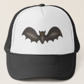 Schwarz-Spooky-Flying-Bat-Halloween-Trick oder Lec Truckerkappe (Vorderseite)