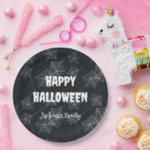 Schwarz-Spooky Halloween anpassbar Pappteller (Party)