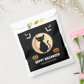 Schwarz Spooky Katze grüne Augen mit Mond Hallowee Geschenktütchen (Versiegelt)