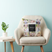 Schwarz | Square Family Foto Collage Pillow Kissen (Stuhl )