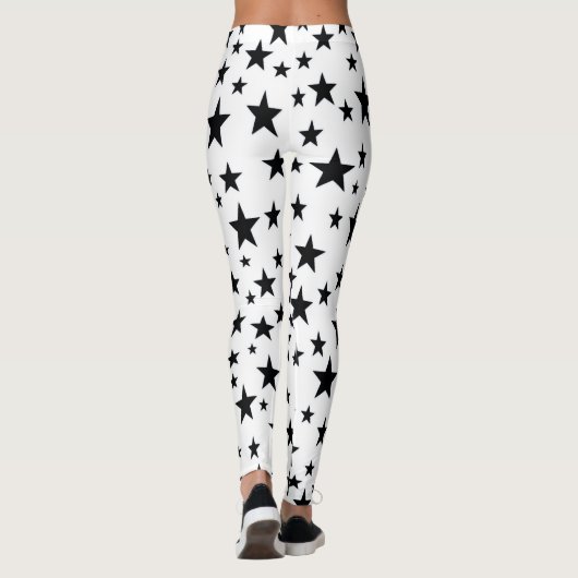 Schwarz-Sterne Leggings (Rückseite)