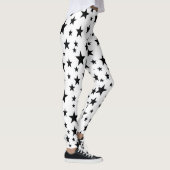 Schwarz-Sterne Leggings (Rechts)