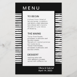 Schwarz Stilvoll extravagant gestreift. Hochzeitsm