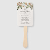 Schwarz stilvolle botanische rustikale elegante mo fächer (Vorderseite)