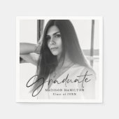 Schwarz | Stilvoller Abschluss für Skript-Foto Serviette (Vorderseite)