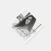 Schwarz | Stilvoller Abschluss für Skript-Foto Serviette (Ecke)