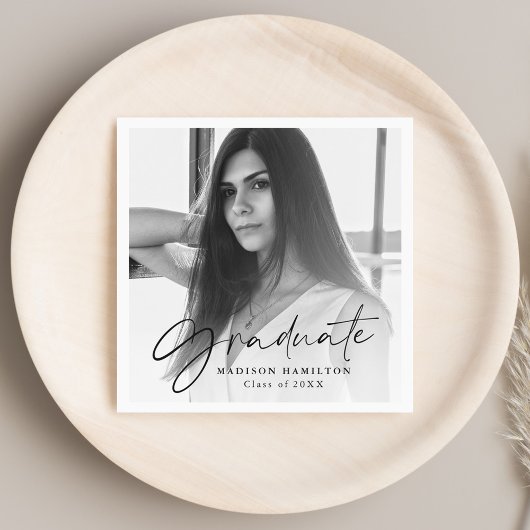 Schwarz | Stilvoller Abschluss für Skript-Foto Serviette