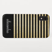 Schwarz - Streifen Case-Mate iPhone Hülle (Rückseite (Horizontal))