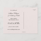 Schwarz Streifen Foto Save the Date Postkarte (Rückseite)