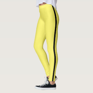 Schwarz-Streifen Gelbe Leggings Farben auswählen