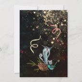 Schwarz-stylische Party Einladung des neuen Jahres (Rückseite)