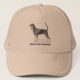 Schwarz-Tan-Coonhound Truckerkappe