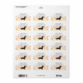 Schwarz-Tan-Dackel Adressaufkleber (Vorne)