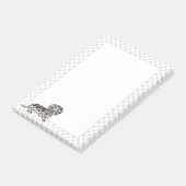 Schwarz-Tan-Dapfel-Dackel und Paws Post-it Klebezettel (angewinkelt)