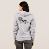 Schwarz-Tan-Daple Niedliche Dackel Langhaar Hund Hoodie (Schwarz voll)