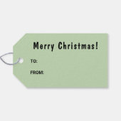 Schwarz-Tan-Deutscher Hirte und ein Weihnachtsbaum Geschenkanhänger (Rückseite Horizontal)