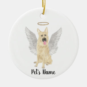 Schwarz & Tan Deutscher Schäferhund Sympathie Gede Keramik Ornament