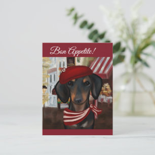 Schwarz & Tan Doxie Postkarte