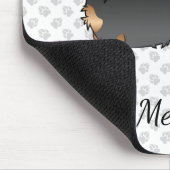 Schwarz-Tan-Draht-Dackel mit Namen Mousepad (Ecke)