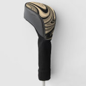 Schwarz-Tan-Floe-Muster Golf Headcover (angewinkelt)