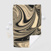 Schwarz-Tan-Floe-Muster Golfhandtuch (Insitu)