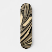 Schwarz-Tan-Floe-Muster Skateboard (Vorne)