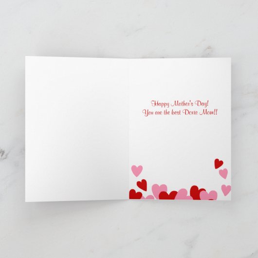 Schwarz-Tan-glatte Dackel Karte (Innenseite)