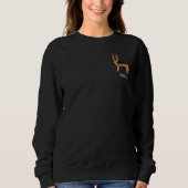 Schwarz-Tan-Hund mit benutzerdefiniertem Text Sweatshirt (Vorderseite)