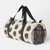 Schwarz-Tan-Kontrastmalerei Original Hundeschichte Duffle Bag (Rechte Ecke)