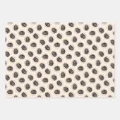 Schwarz-Tan-Kontrastmalerei Original Hundeschichte Geschenkpapier Set (Vorderseite)