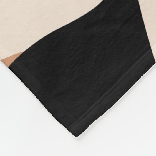 Schwarz-Tan-Marmor-Muster Fleecedecke (Ecke)