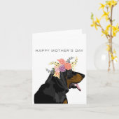 Schwarz-Tan-Muttertag Karte (Gelbe Blume)