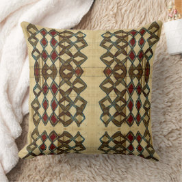 Schwarz-tan-Rot-Tribal-Afrikanischer Mudtuch Kissen