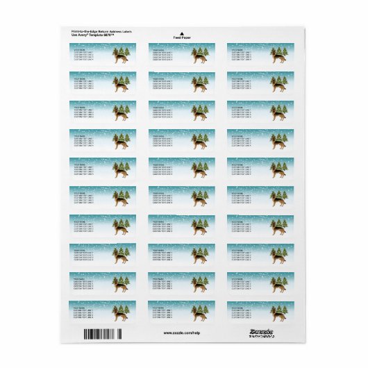 Schwarz-Tan-Schäfer Hund Winterwald (Vorne)