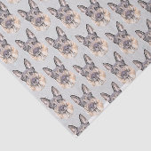 Schwarz-Tan-Schäfer-Portrait Seidenpapier (Ausschnitt)