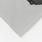 Schwarz-Tan-Spitz-Hunde-Muster auf Grau Fleecedecke (Ecke)