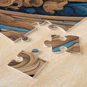 Schwarz-Tan-Terrier-Portrait Puzzle (Seite)