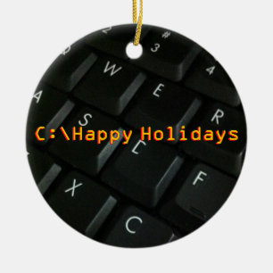 Schwarz-Tastatur Aussenseiter-Weihnachtsverzierung Keramik Ornament
