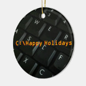 Schwarz-Tastatur Aussenseiter-Weihnachtsverzierung Keramik Ornament (Links)