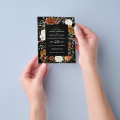 Schwarz Terracotta floral elegant Flyer (Gruppe)